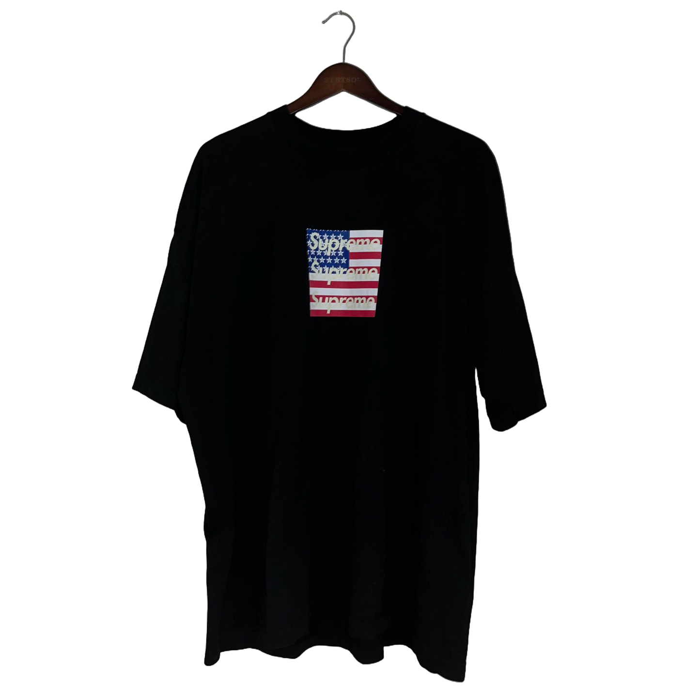 ASSPIZZA - 4TH JULY SUPREME TRIPLE BOX LOGO TEE 2023 USED 2XL