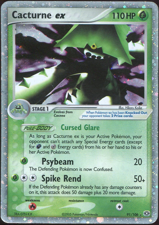 [HP] CACTURNE EX EMERALD ULTRA RARE 91/106