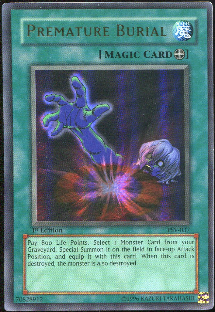 [LP] PREMATURE BURIAL 1ST EDITION PSV-037 HOLO BLEED ERROR