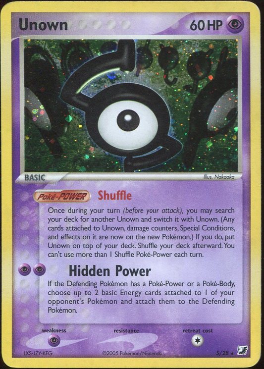 [LP] UNOWN (S) UNSEEN FORCES HOLO RARE S/28