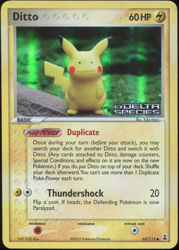 [LP] DITTO (PIKACHU) DELTA SPECIES REVERSE HOLO 063/113