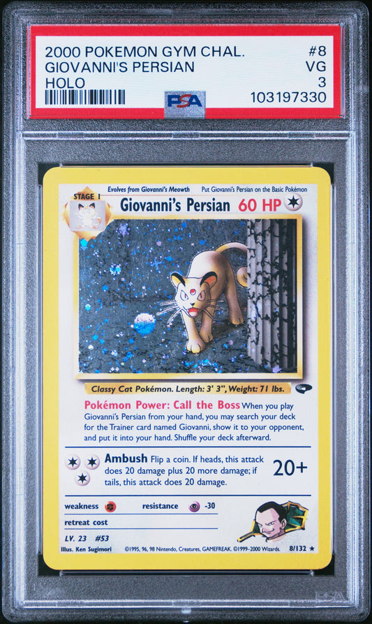 [PSA 3] GIOVANNI'S PERSIAN #8 GYM CHALLENGES UNLIMITED