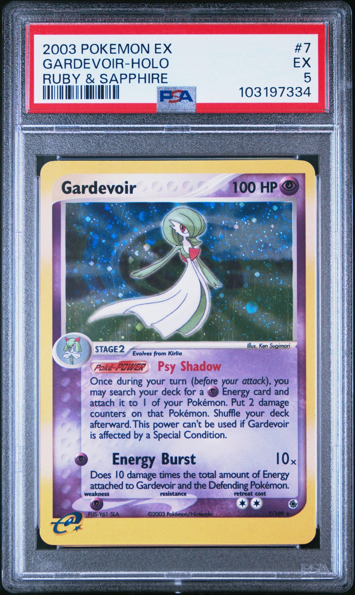 [PSA 5] GARDEVOIR EX #7 RUBY & SAPPHIRE