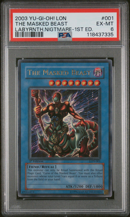 [PSA 6] THE MASKED BEAST 1ST EDITION LON-001