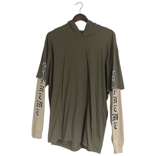 SUPREME - LAYERED HOODIE L/S FW22 USED XL